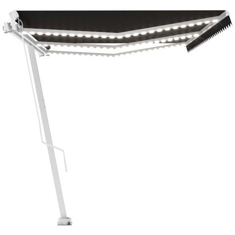 Tenda da Sole Retrattile Manuale con LED 600x350 cm Antracite - Foto 10