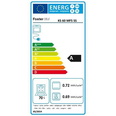 Forno Elettrico da Incasso KS 7122055 Capacità 70 L Multifunzione Ventilato Colore Acciaio Inox - Foto 2