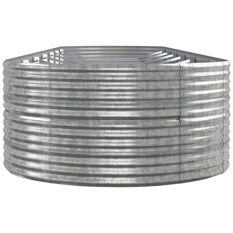 Letto Giardino Acciaio Vernice a Polvere 584x140x68cm Argento - Foto 5