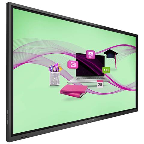 Signage Solutions E-Line Pannello piatto per segnaletica digitale 165,1 cm (65") ADS Wi-Fi 350 cd /m² 4K Ultra HD Nero Touch screen Processore integrato Android 10 - Foto 1
