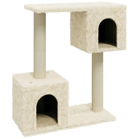 Albero Per Gatti Con Tiragraffi In Sisal Crema 60 Cm - Foto 2
