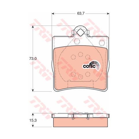 Pattini Freno Mercedes C-class Estate (s202) C 2 Gdb1335 - Foto 1