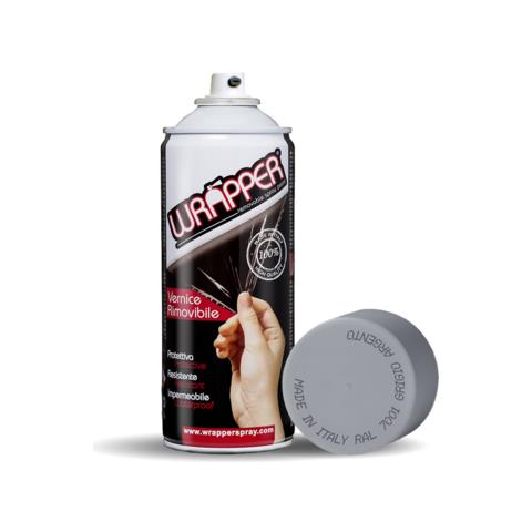 Wrapper, Pellicola Spray Rimovibile, 400 Ml - Grigio Argento - Ral 7001 - Foto 1