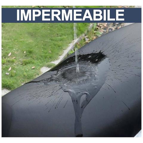 Coprisella Universale Impermeabile, Materiale Pu Similpelle, Adattabile Scooter E Moto, Nero, Con Borsa, Tg M (72x45cm) - Foto 5