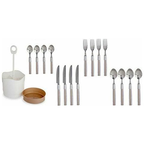 Set Di Posate Marrone Acciaio Inossidabile (8 Unità) - Foto 3