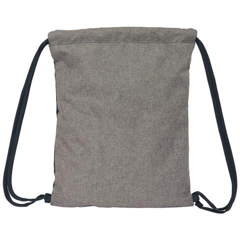 Zainetto Con Cordini Dark Navy Grigio Blu Marino 35 X 40 X 1 Cm - Foto 4