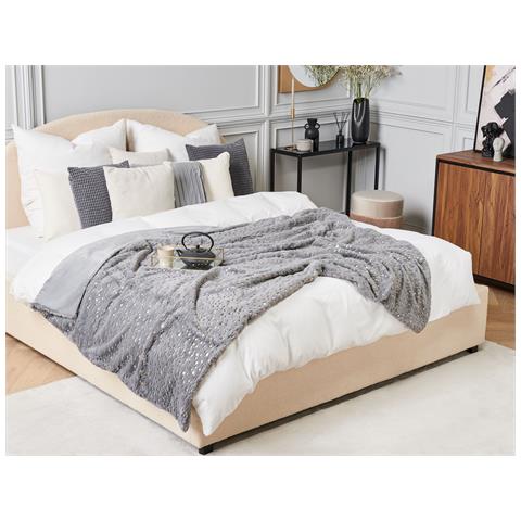 Coperta Alazeya 130 X 180 Cm Grigio - Foto 1