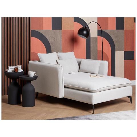 Chaise Longue Charmes Tessuto Beige Chiaro - Foto 1