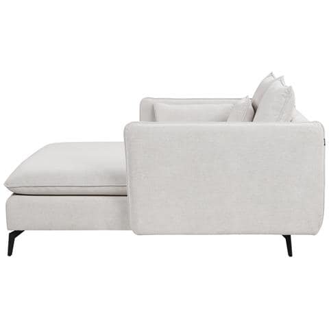 Chaise Longue Charmes Tessuto Beige Chiaro - Foto 8