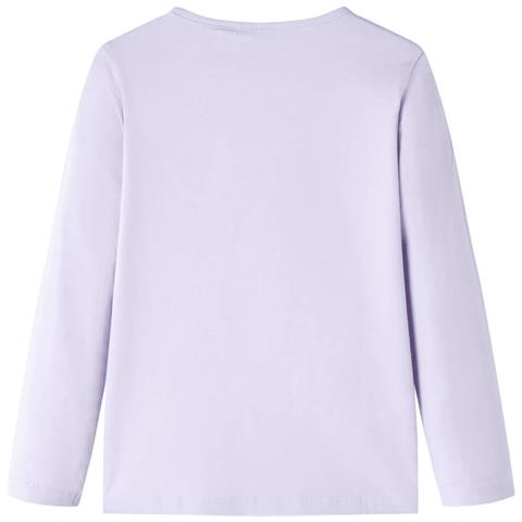 Maglietta Da Bambina Maniche Lunghe Lilla Chiaro 140 - Foto 2