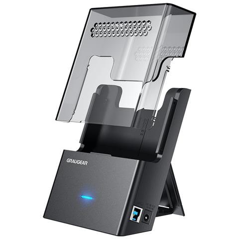 G-3502-AC docking station per unità di archiviazione USB 3.2 Gen 1 (3.1 Gen 1) Type-B Nero, Trasparente - Foto 1