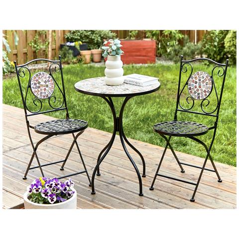 Tavolino Bistrot Casario 60 Cm 60 Cm Nero - Foto 1