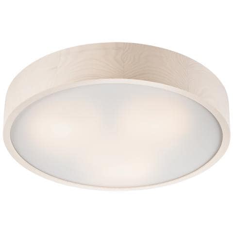 Lampada A Soffitto Eveline - Bianco - Legno, Vetro - 8x47x47 Cm - Foto 1