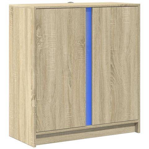 Credenza Con Led Rovere Sonoma 77x34x85 Cm In Legno Multistrato - Foto 3