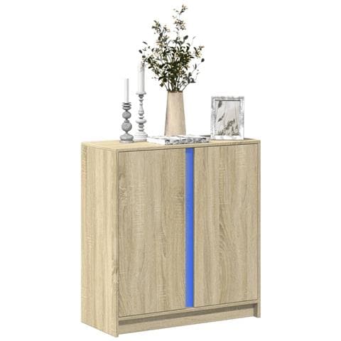 Credenza Con Led Rovere Sonoma 77x34x85 Cm In Legno Multistrato - Foto 1