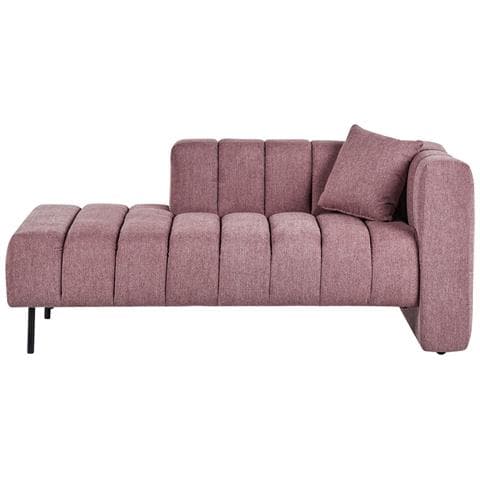 Chaise Longue Versione Destra Lannils Tessuto Rosa - Foto 2