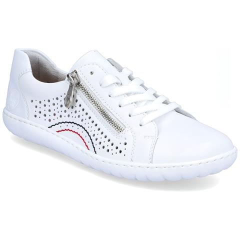 White Casual Closed Sport Shoe Sneakers Pelle Scarpe Donna Bianco Eu 38, 52824-80 - Foto 2