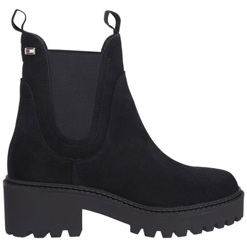 Flag Heel Chelsea Stivaletti Pelle Scamosciata /nabuk Scarpe Donna Nero Eu 36, Fw0fw08219 Bds - Foto 2