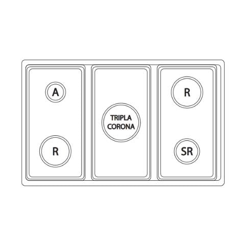 Cucina Elettrica RNMG96GVGT /Ci 5 Fuochi a Gas Forno Elettrico Multifunzione Ventilato Dimensioni 90 cm Colore Nero - Foto 4