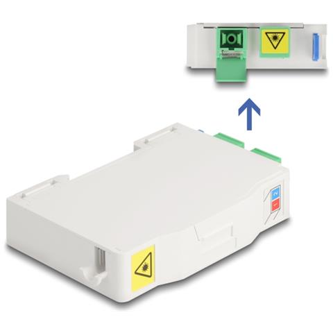 Scatola di connessione per fibra ottica per guida DIN con supporto per giunzione e accoppiatore 2 x SC Simplex - Foto 2