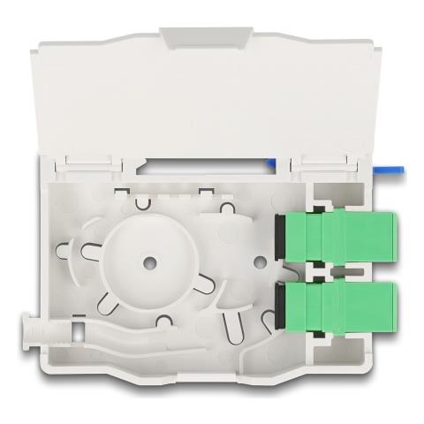 Scatola di connessione per fibra ottica per guida DIN con supporto per giunzione e accoppiatore 2 x SC Simplex - Foto 5