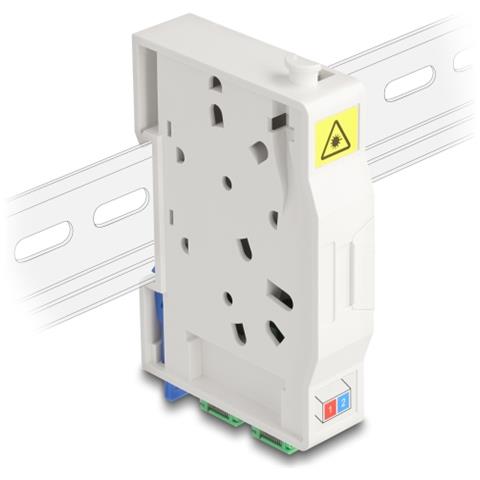 Scatola di connessione per fibra ottica per guida DIN con supporto per giunzione e accoppiatore 2 x SC Simplex - Foto 1