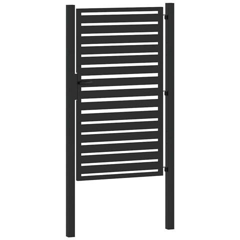 Cancello da Giardino con Serratura Nero 100x150 cm in Alluminio - Foto 2