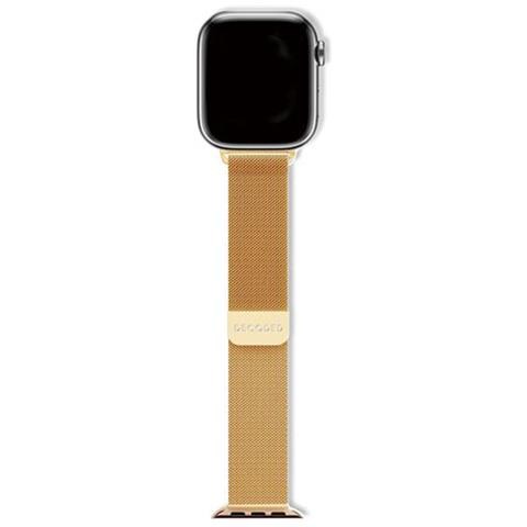 Cinturino Per Apple Watch 38 / 40 / 41 / 42 Mm In Maglia Milanese Milan Traction, Dorato - Foto 2