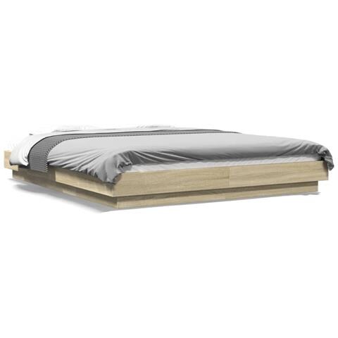Giroletto Luci Led Rovere Sonoma 160x200 Cm Legno Multistrato - Foto 2