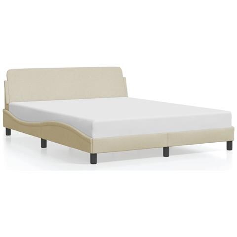 Giroletto Senza Materasso Crema 160x200 Cm In Tessuto - Foto 2