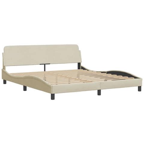 Giroletto Senza Materasso Crema 160x200 Cm In Tessuto - Foto 3