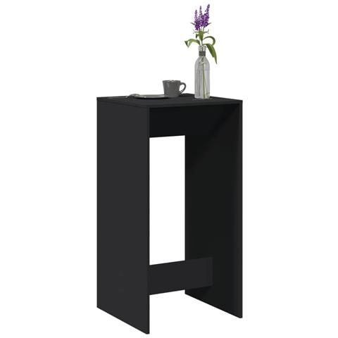 Tavolo Da Bar Nero 51x50x103,5 Cm In Legno Multistrato - Foto 1