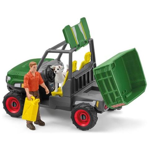 Guardia Forestale Con Veicolo, Baule Con 1 Veicolo Con Trieul, 1 Statuetta Umana Articolata, 1 Statuetta Di Cane, Per Bambini - Foto 3