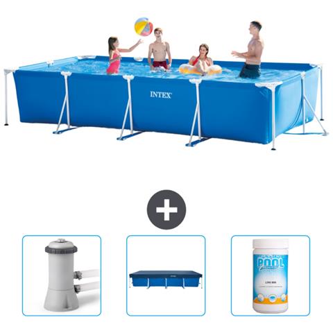 Piscina Fuori Terra - Rettangolo - 450x220x84 Cm - Blu - Include Accessori Coordinati Cb75 - Foto 1