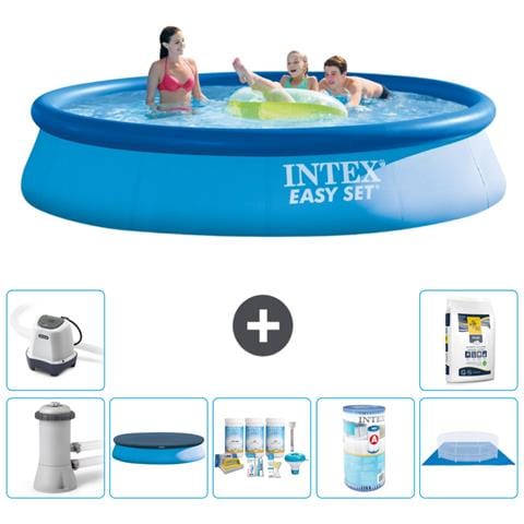 Piscina Fuori Terra - In Giro - 396x84 Cm - Blu - Include Accessori Coordinati A1101 - Foto 1