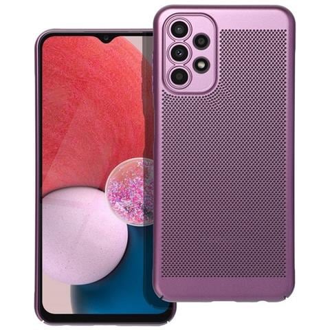 Custodia Back Cover Shell Rigida Antiscivolo Traforata Per Samsung Galaxy A13 4g Purple - Foto 1
