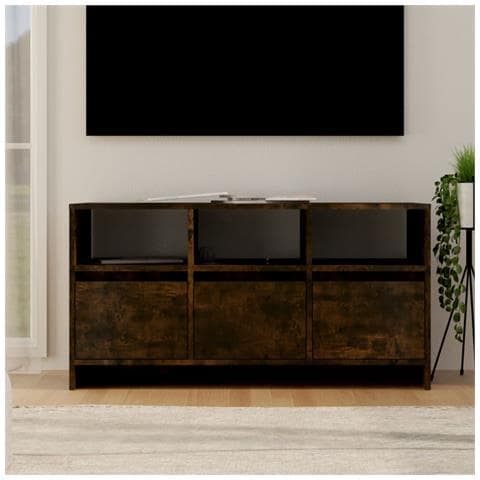 Mobile Porta Tv Rovere Fumo 102x37,5x52,5 Cm In Truciolato - Foto 8