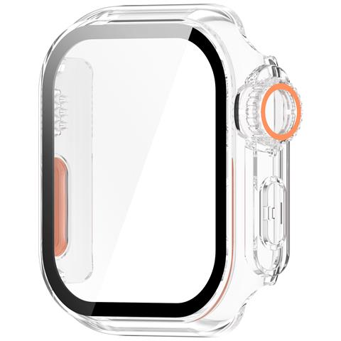 Custodia Protettiva Per Apple Watch - Pc Rigido E Vetro Temperato Transparent 45 Mm - Foto 6