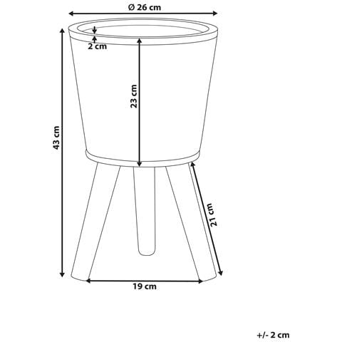 Vaso Per Piante Rialzato Aliartos 26 Cm Bianco Sporco - Foto 7