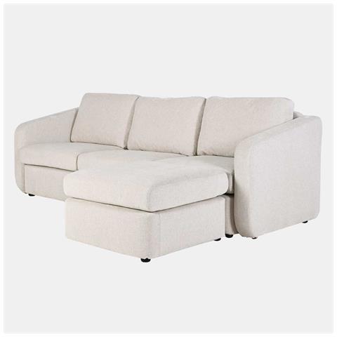 Konekt Divano Componibile A 3 Posti In Beige Con Poggiapiedi - Foto 2