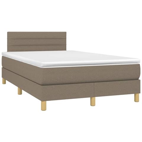 Giroletto a Molle con Materasso Tortora 120x190 cm in Tessuto - Foto 1