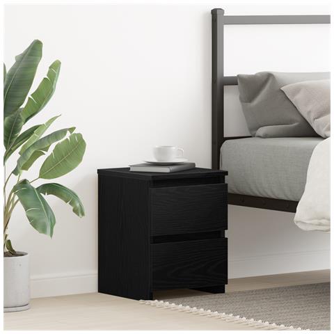 Comodino  con cassetti Nero Rovere 30x30x40 cm - Foto 2