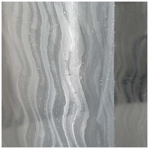 Tenda Da Doccia 3d A Onde D'acqua 02 - 180x180cm, Peva Trasparente, Impermeabile E Antimuffa - Foto 4