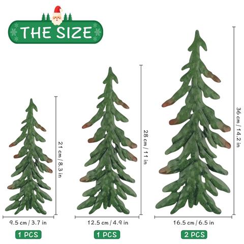 Decorazioni Natalizie Per Albero Di Natale In Metallo Da Appendere, 4 Pezzi, Verdi - Foto 2