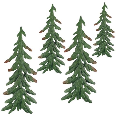 Decorazioni Natalizie Per Albero Di Natale In Metallo Da Appendere, 4 Pezzi, Verdi - Foto 1