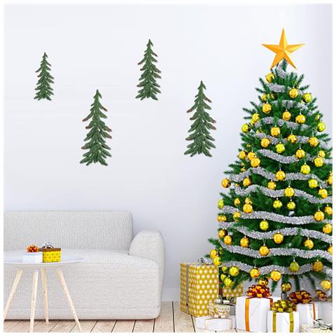 Decorazioni Natalizie Per Albero Di Natale In Metallo Da Appendere, 4 Pezzi, Verdi - Foto 4