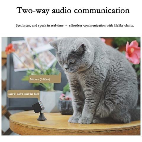 Telecamera Wifi Hd Con Audio Bidirezionale Per Monitoraggio Animali Domestici E Sicurezza - Foto 6