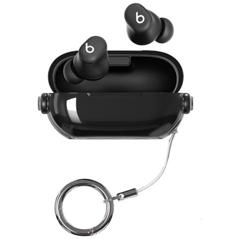 Custodia Protettiva Compatibile Con Beats Solo Buds - Cover Trasparente Con Blocco In Pc Tpu Transparent+black - Foto 1