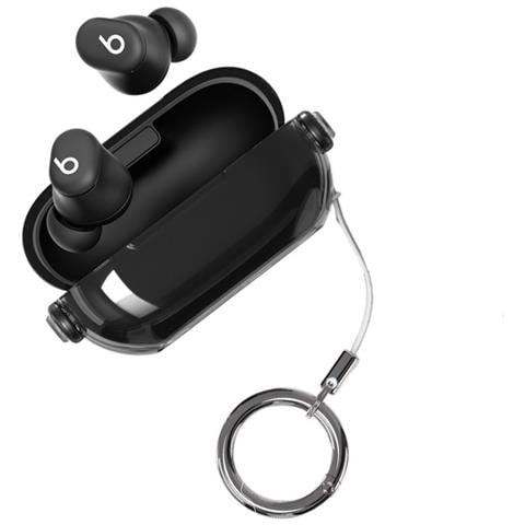 Custodia Protettiva Compatibile Con Beats Solo Buds - Cover Trasparente Con Blocco In Pc Tpu Transparent+black - Foto 2