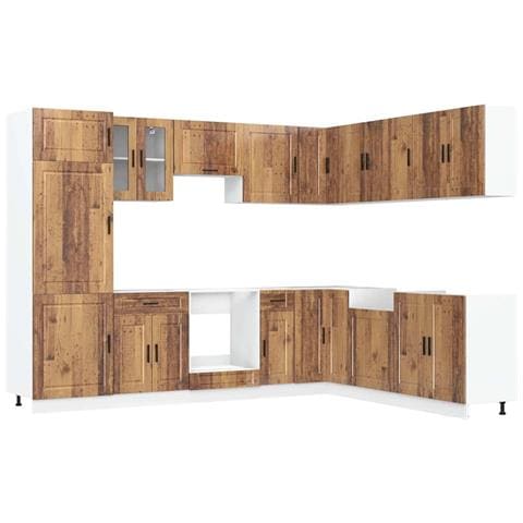 Set Mobili da Cucina 14 pz Porto Legno Antico in Truciolato - Foto 1